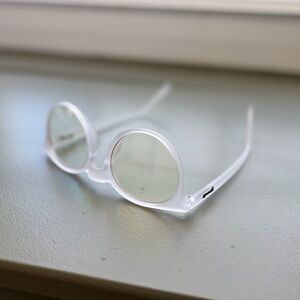 Clear Blue Light Goodr Glasses - Stop, Drop & Scroll